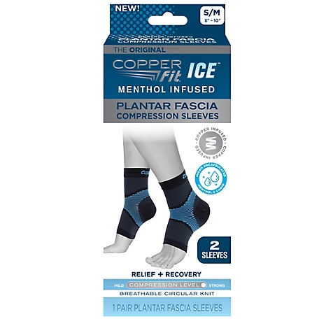 Copper Fit Ice Plantar Fascia Ankle Sleeve, Small