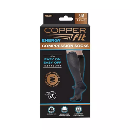 Copper Fit Unisex-Adult Energy Compression Socks 1 Pair Men's Boot Socks