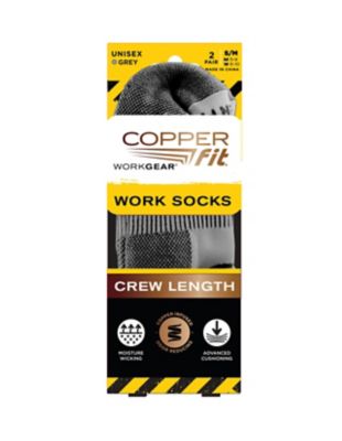 Copper Fit Unisex Adult Work Socks, 2-Pairs