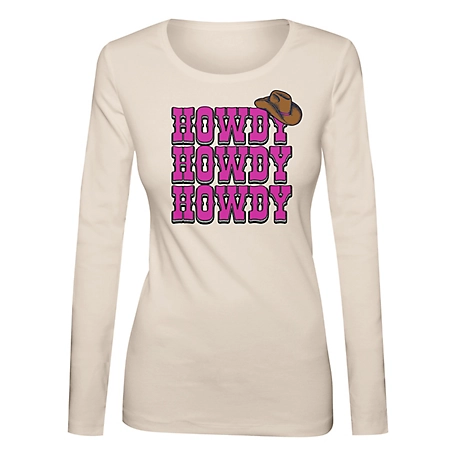 Lost Creek Women's Long-Sleeve Printed Howdy T-Shirt