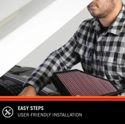 Image showing 9 th K&N Premium High Performance Washable Engine Air Filter, 33-2383