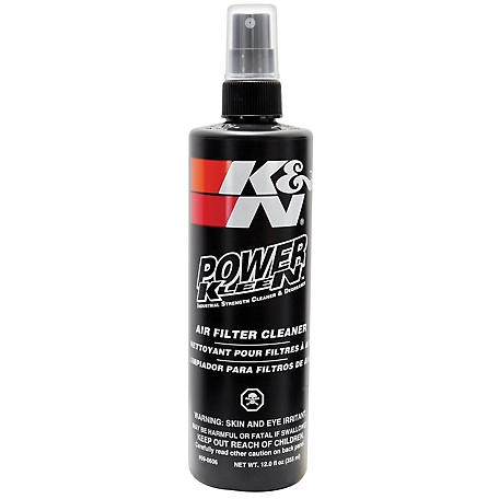 K&N Power Kleen Air Filter Cleaner and Degreaser, Restore Engine Air Filter Performance, 12 oz. Spray Bottle