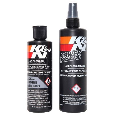 K&N Squeeze Bottle Filter Cleaner and Black Oil Air Filter Cleaning Kit, Restores Engine Air Filter