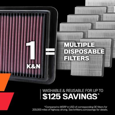 Image showing  Premium High Performance Washable Engine Air Filter, E-1450