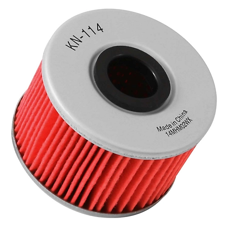 K&N Premium High Performance Motorcycle Oil Filter, Designed to be used with Synthetic or Conventional Oils, KN-114
