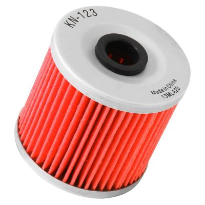 K&N Premium High Performance Motorcycle Oil Filter, Designed to be used with Synthetic or Conventional Oils, KN-123