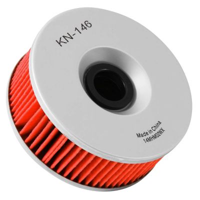 K&N Premium High Performance Motorcycle Oil Filter, Designed to be used with Synthetic or Conventional Oils, KN-146