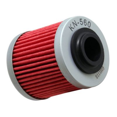 K&N Premium High Performance Motorcycle Oil Filter, Designed to be used with Synthetic or Conventional Oils, KN-560