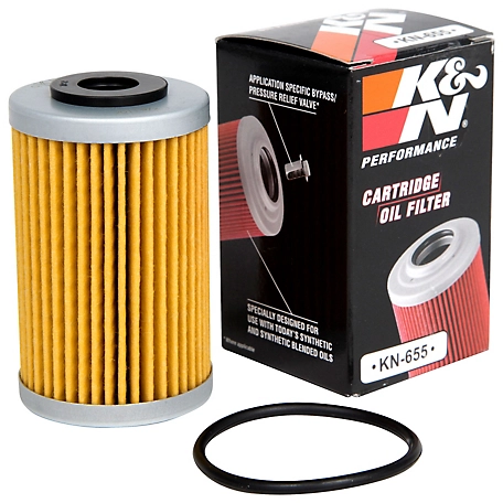 K&N Premium High Performance Motorcycle Oil Filter, Designed to be used with Synthetic or Conventional Oils, KN-655