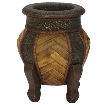Image showing  Decorative Rounded Wood Planters, 2 pc.