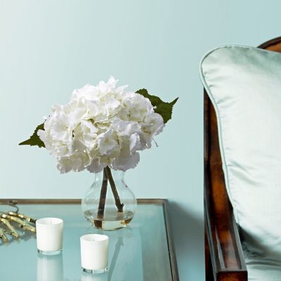 Image showing  13 in. Faux Blooming Hydrangeas in Vase