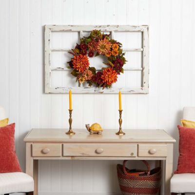 Image showing  22 in. Autumn Beauty Dahlia and Mum Artificial Wreath