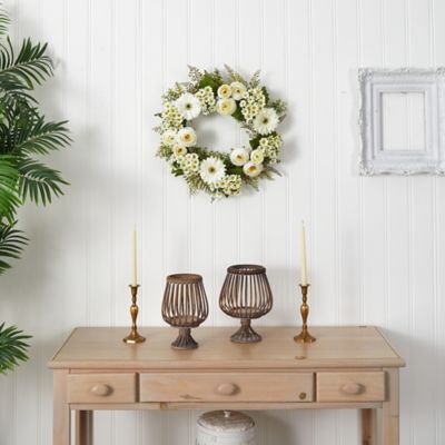 Image showing  24 in. Artificial Mixed Daisies and Ranunculus Wreath