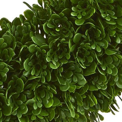 Image showing  19.5 in. Artificial Indoor/Outdoor UV-Resistant Tea Leaf Wreath