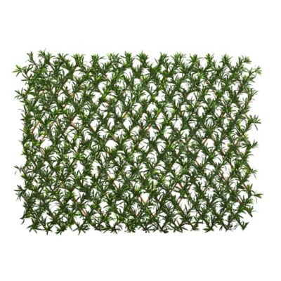 Nearly Natural 39 in. UV-Resistant and Waterproof Expandable Podocarpus Fence