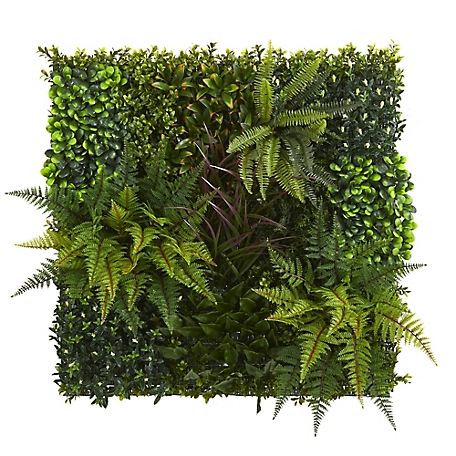 Nearly Natural 29 in. x 29 in. Indoor/Outdoor UV-Resistant Artificial Living Plant Wall