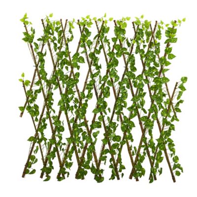 Nearly Natural 47 in. UV-Resistant and Waterproof Pothos Expandable Fence