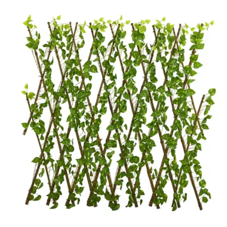 Nearly Natural 47 in UV Resistant and Waterproof Pothos Expandable Fence Artificial Plants & Flowers