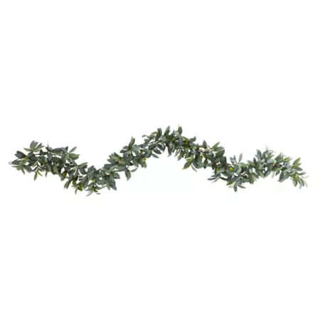 Nearly Natural 6.5 ft Artificial Olive Garland Artificial Christmas Garlands