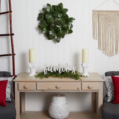 Image showing  22 in. Artificial Magnolia Leaf Wreath