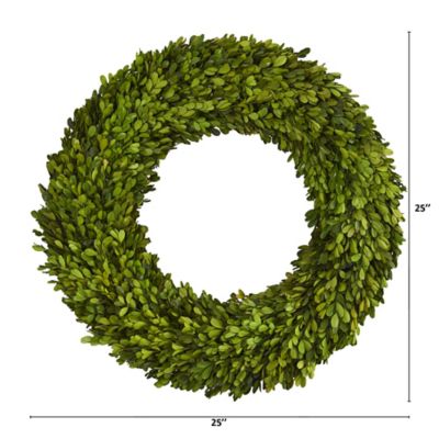Image showing  24 in. Artificial Preserved Boxwood Wreath