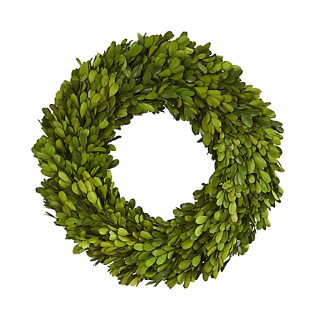 Nearly Natural 14 in. Preserved Boxwood Wreath