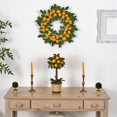 Image showing  24 in. Artificial Lemon Wreath
