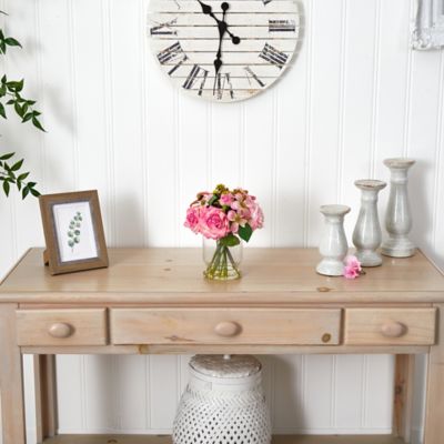 Image showing  10 in. Rose and Berry Faux Arrangement