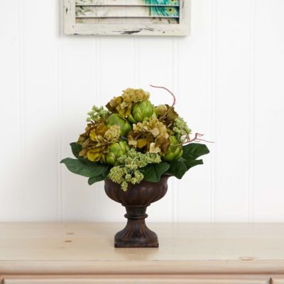 Image showing  Artichoke Centerpiece Silk Flower Arrangement