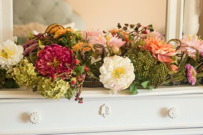 Image showing 5 th Nearly Natural 3 ft. Silk Mixed Peony Flower Centerpiece