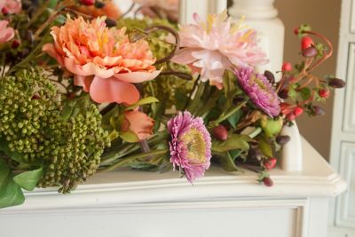 Image showing 6 th Nearly Natural 3 ft. Silk Mixed Peony Flower Centerpiece