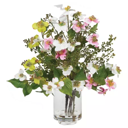 Almost Natural Dogwood Silk Floral Arrangement Artificial Plants & Flowers