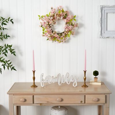 Image showing  24 in. Faux Cherry Blossom Wreath