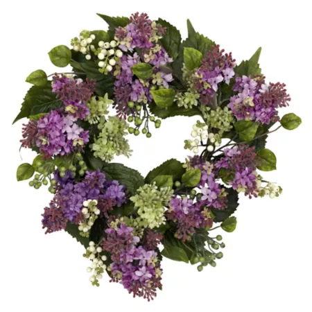 20" Hanel Almost Natural Lilac Wreath Artificial Plants & Flowers