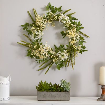 Image showing  6.5 in. Faux Succulent Garden with Concrete Planter