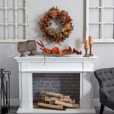 Image showing  28 in. Autumn Artificial Pumpkin Wreath