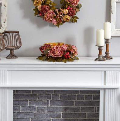 Image showing  6.5 in. Peony Hydrangea Candelabrum