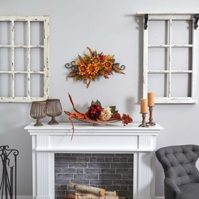 Image showing  Artificial Sunflower Swag with Metal Frame