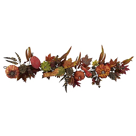 Nearly Natural 54 in. Pumpkin and Gourd Artificial Garland