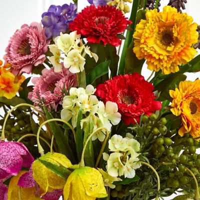 Image showing  16 in. Faux Spring Floral Arrangement