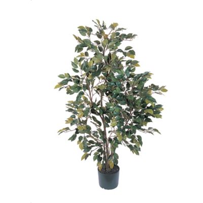 Nearly Natural 4 ft. Ficus Silk Tree, 950 Leaves