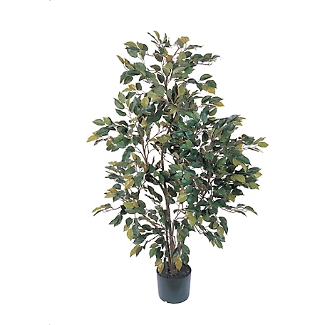 Nearly Natural 4 ft. Ficus Silk Tree, 950 Leaves