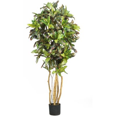 Nearly Natural 5 ft. Croton Silk Tree