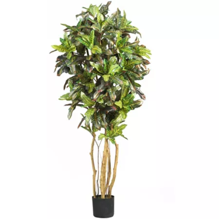 5 Foot Almost Natural Croton Silk Tree Artificial Plants & Flowers