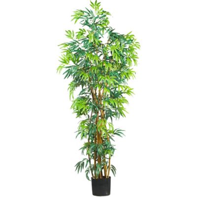 Nearly Natural 6 ft. Curved Bamboo Silk Tree