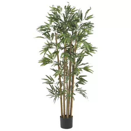 4 ft Almost Natural Multicolor Bambusa Bamboo Silk Tree Artificial Plants & Flowers