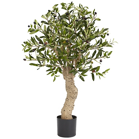 Nearly Natural 2.5 ft. Olive Silk Tree