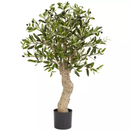 2.5ft Almost Natural Olive Silk Tree Artificial Plants & Flowers