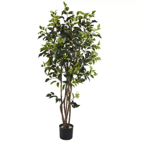 5 Foot Almost Natural Ficus Bushy Silk Tree Artificial Plants & Flowers