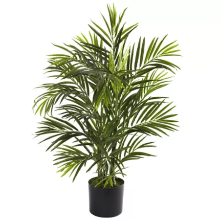 Nearly Natural 2.5 ft Indoor/Outdoor UV Resistant Artificial Areca Palm Tree Artificial Plants & Flowers